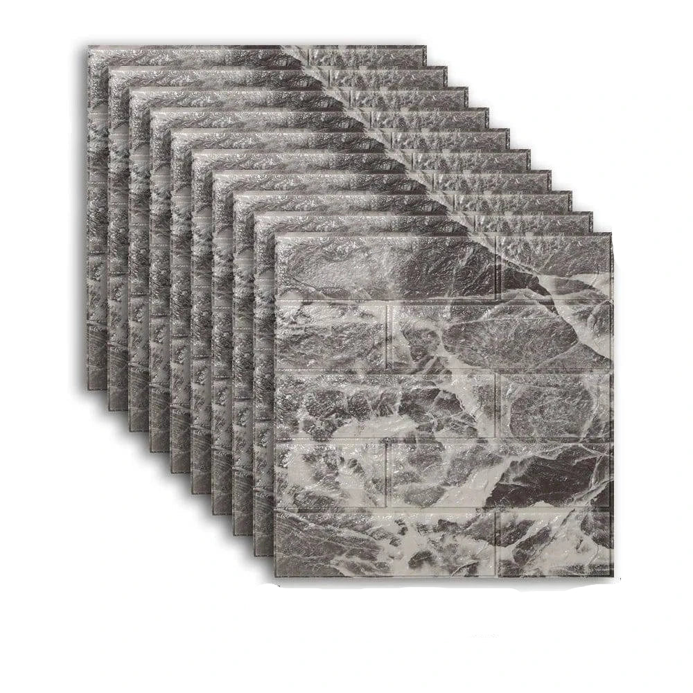 Self-Adhesive 3D Brick Wallpaper Set: Versatile Home Decor Wall Sticker Panels for Kitchen, Bedroom, Office, and Living Room - 25pcs Pack - Home Fads
