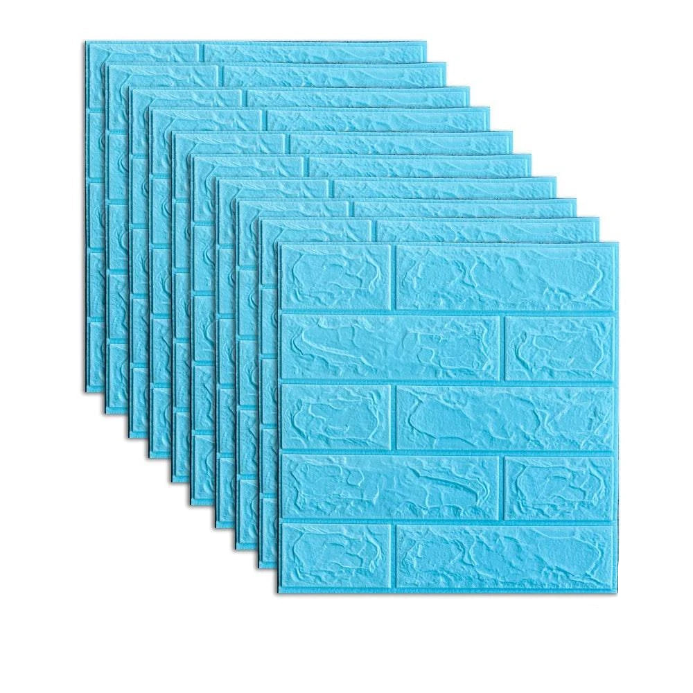 Self-Adhesive 3D Brick Wallpaper Set: Versatile Home Decor Wall Sticker Panels for Kitchen, Bedroom, Office, and Living Room - 25pcs Pack - Home Fads