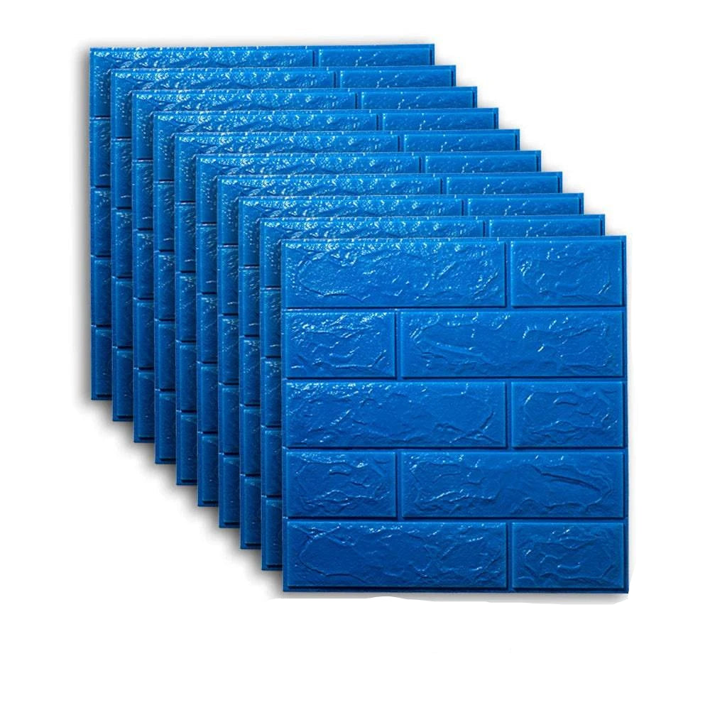 Self-Adhesive 3D Brick Wallpaper Set: Versatile Home Decor Wall Sticker Panels for Kitchen, Bedroom, Office, and Living Room - 25pcs Pack - Home Fads