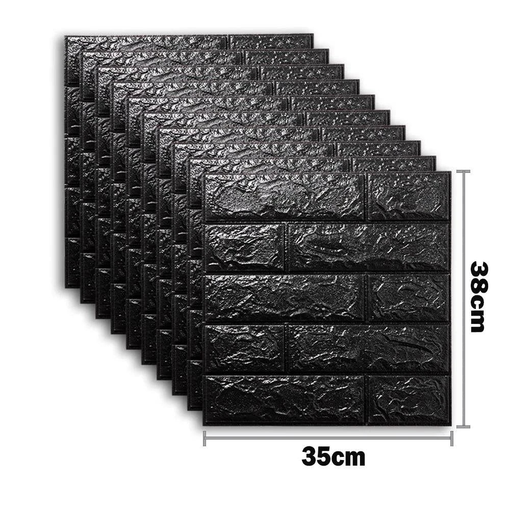Self-Adhesive 3D Brick Wallpaper Set: Versatile Home Decor Wall Sticker Panels for Kitchen, Bedroom, Office, and Living Room - 25pcs Pack - Home Fads