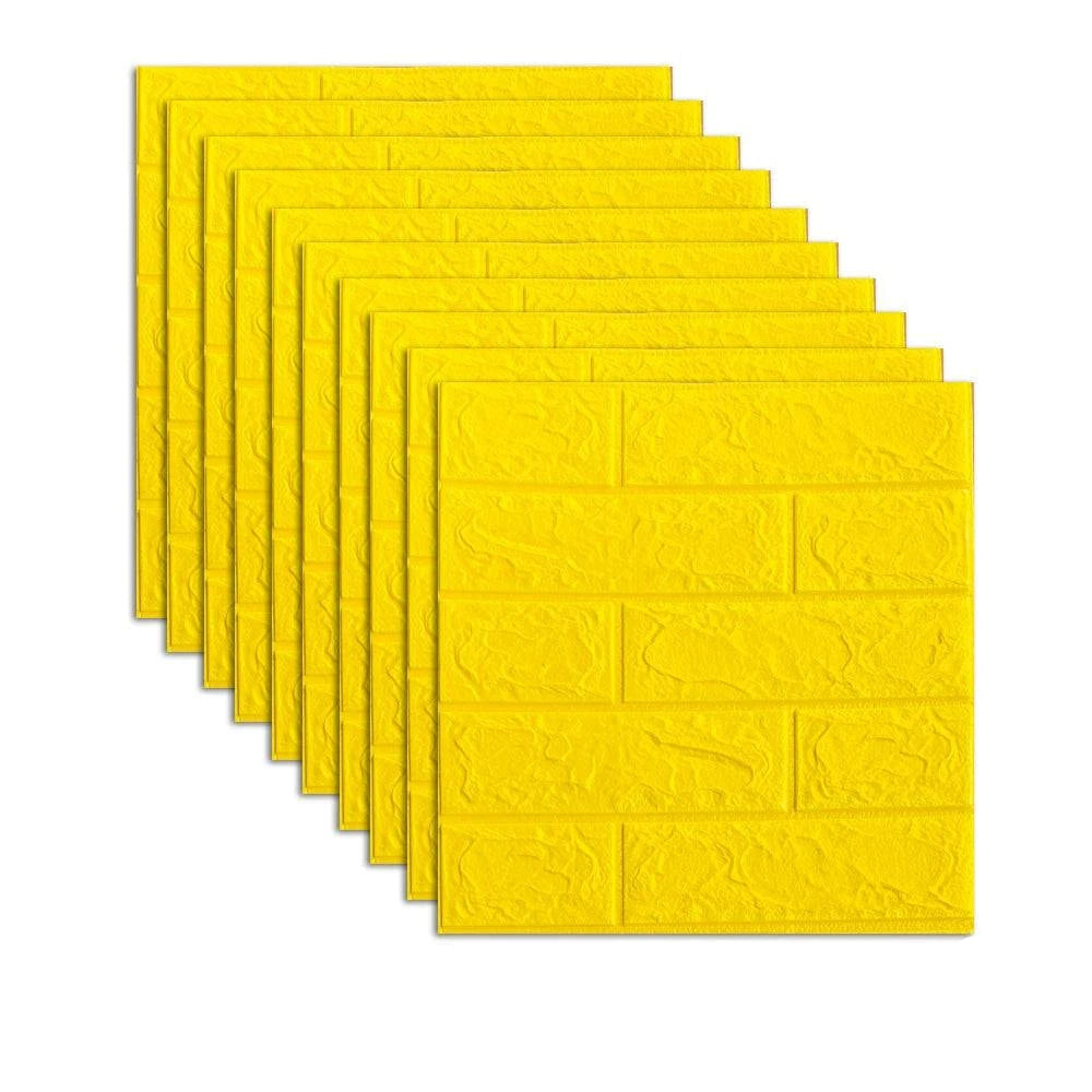 Self-Adhesive 3D Brick Wallpaper Set: Versatile Home Decor Wall Sticker Panels for Kitchen, Bedroom, Office, and Living Room - 25pcs Pack - Home Fads