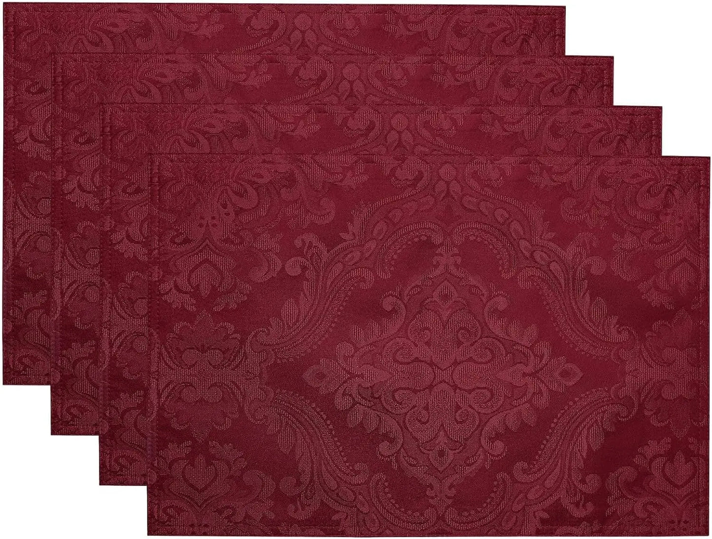 Set of 4/6/8 Eco-Friendly Linen Placemats – Non-Slip Rectangular Table Mats for Festive Decor - Home Fads