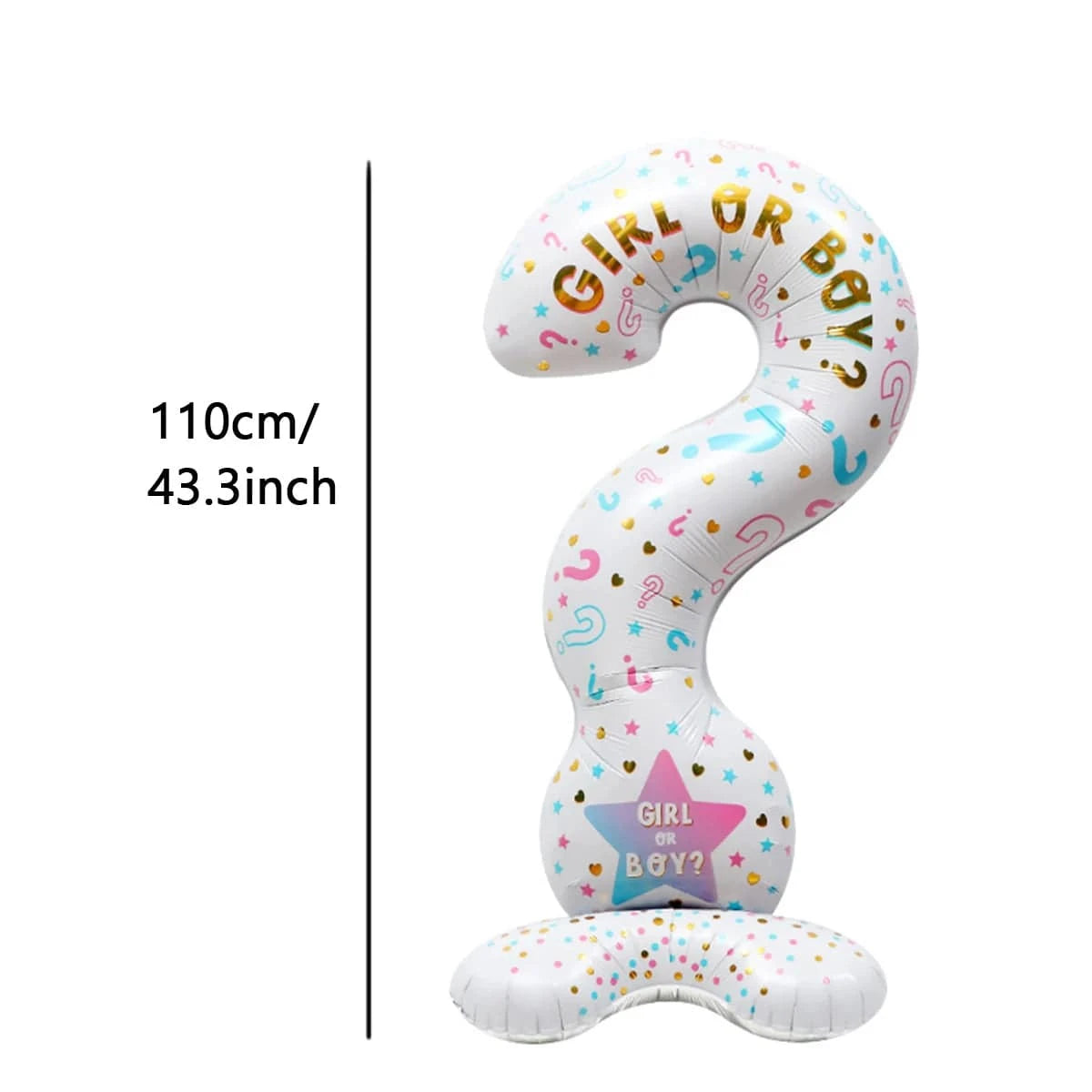 Set of 5 Gender Reveal Party Balloons - Decorations for Boy or Girl Theme Celebrations - Home Fads