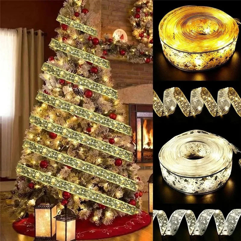 LED Ribbon Fairy Lights – Decorative String Lights for Home, Tree Ornaments, and DIY Projects – Perfect for Holiday and New Year Celebrations