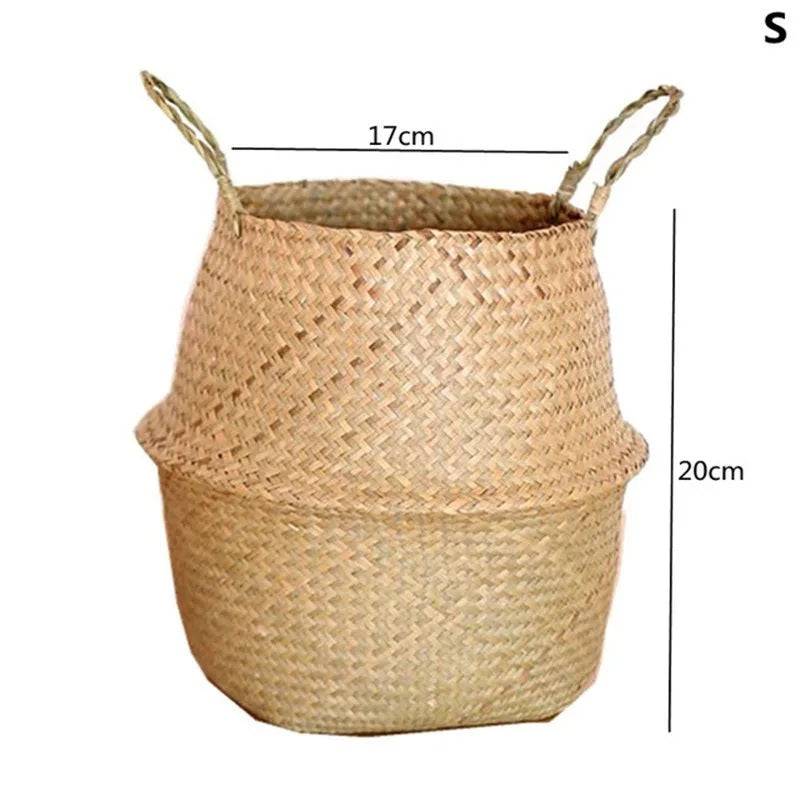 Handcrafted Natural Basket & Plant Pot Cover: Decorative Storage for Home | Multipurpose Organizer | Available in 7 Sizes - Home Fads