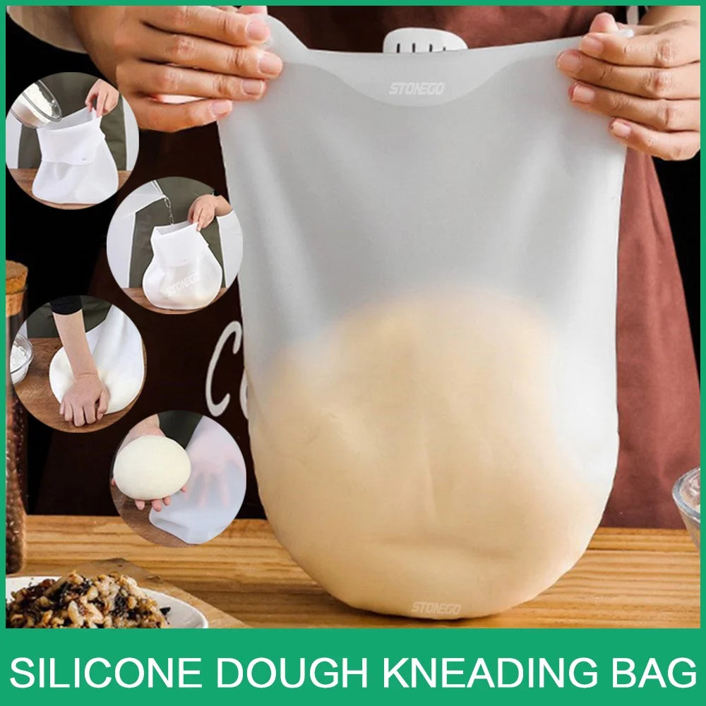 Silicone Dough Kneading Bag – Food-Grade, Non-Stick, Multipurpose for Baking, Marinating, and Food Storage - Home Fads