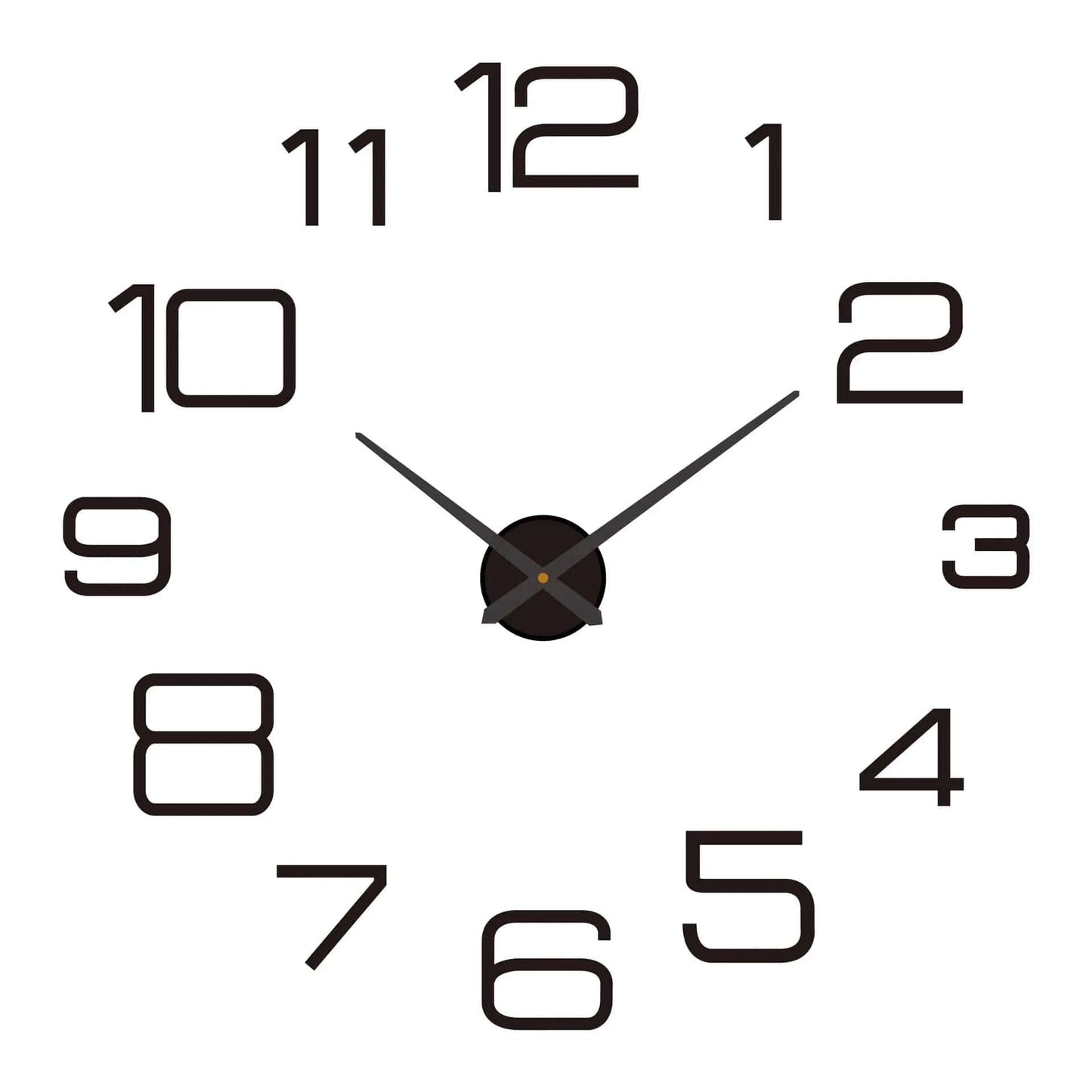 Simple 16 Inch Wall Clock - DIY Acrylic Mirror Stickers - Minimalist Design - Home Fads