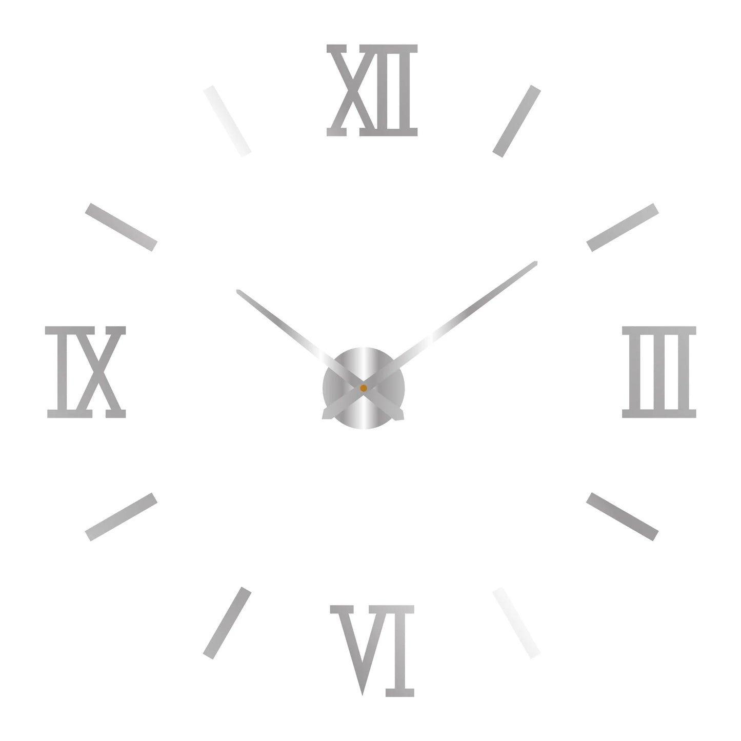 Simple 16 Inch Wall Clock - DIY Acrylic Mirror Stickers - Minimalist Design - Home Fads