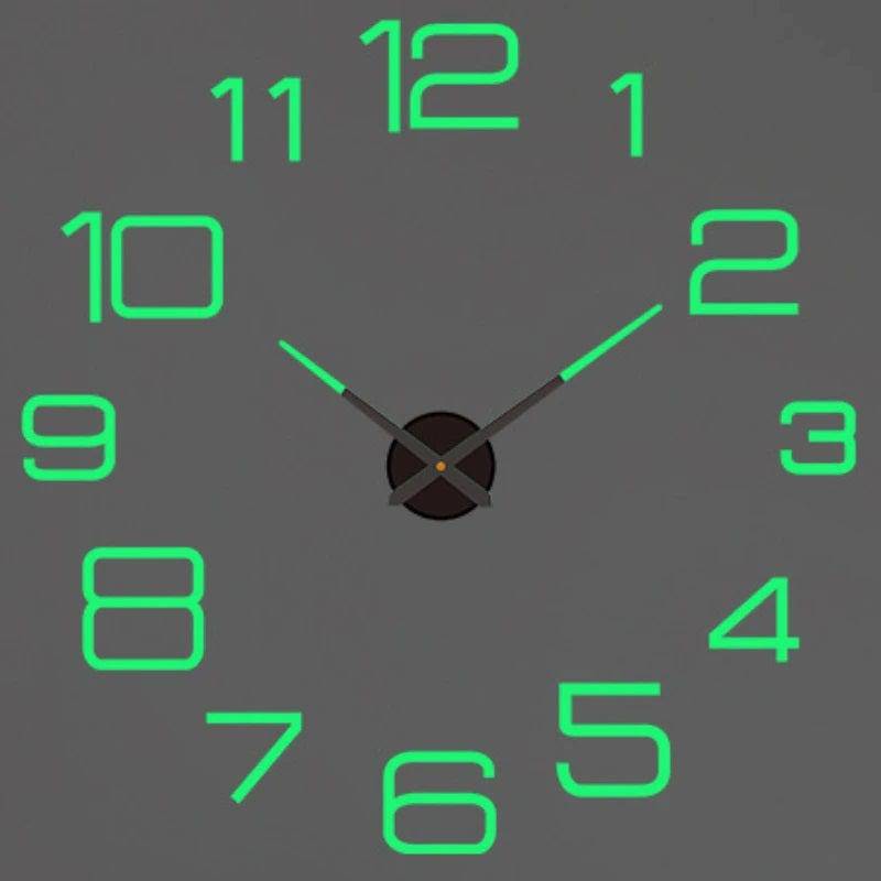 Simple 16 Inch Wall Clock - DIY Acrylic Mirror Stickers - Minimalist Design - Home Fads
