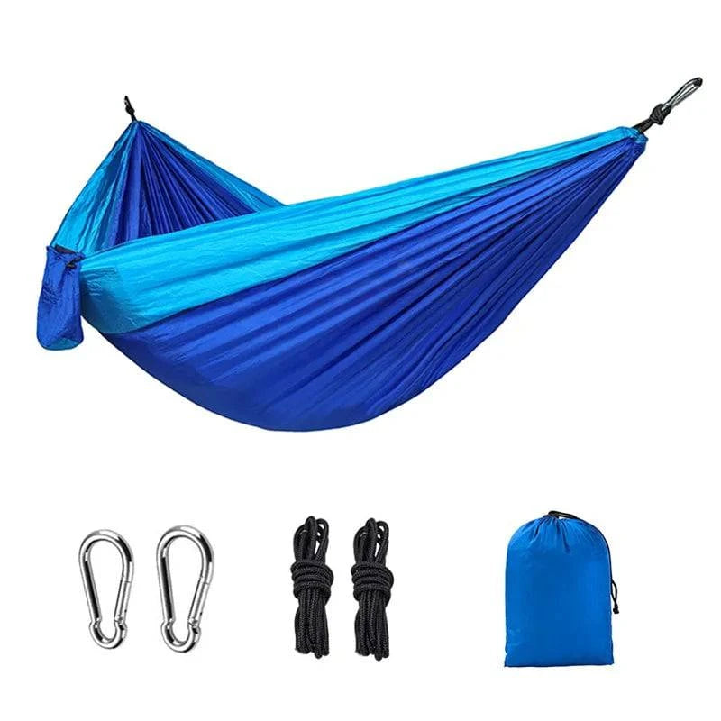 Single Person Portable Outdoor Camping Hammock - High Strength Parachute Fabric Hanging Bed - Home Fads