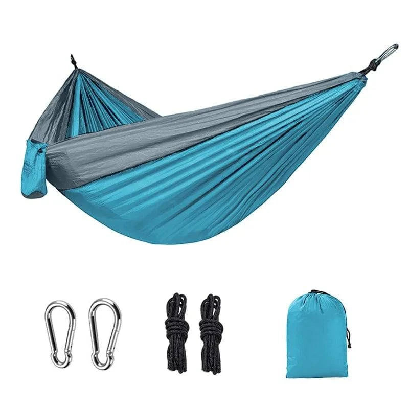 Single Person Portable Outdoor Camping Hammock - High Strength Parachute Fabric Hanging Bed - Home Fads