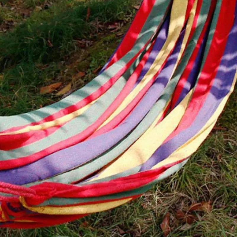 Single Wide Thick Canvas Hammock - Outdoor Camping Leisure Swing Bed - Home Fads