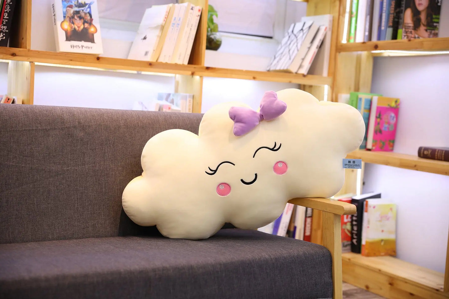 Smiling Cloud Plush Pillow – Soft Stuffed Cushion for Kids, Babies, and Girls – Adorable Gift for Bedrooms and Nurseries - Home Fads