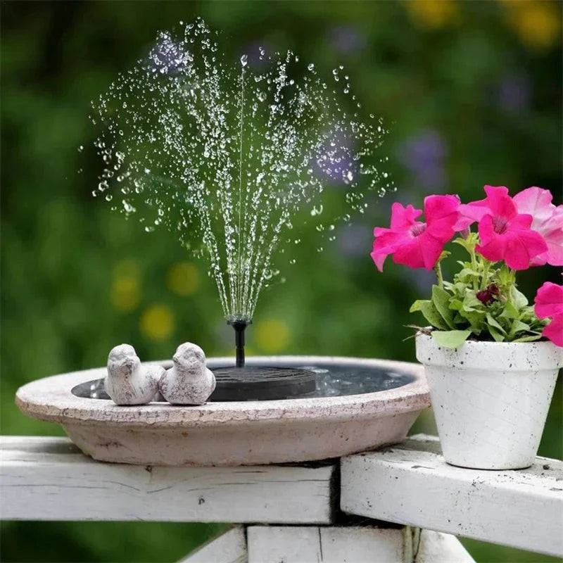 Solar Fountain Pump Kit with Optional Colorful LED Lights and Smart Light Detection for Garden and Bird Bath - Home Fads