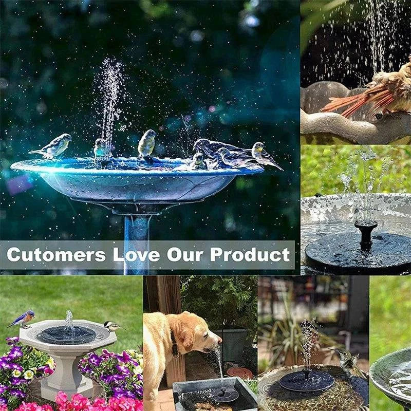 Solar Fountain Pump Kit with Optional Colorful LED Lights and Smart Light Detection for Garden and Bird Bath - Home Fads