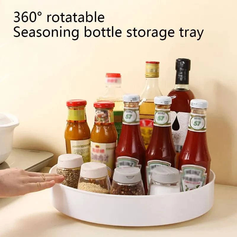 Space-Saving Revolutionary 360-Degree Rotating Cabinet Organizer: Multi-Purpose Storage Solution for Kitchen, Bathroom, and Cosmetic Essentials - Home Fads