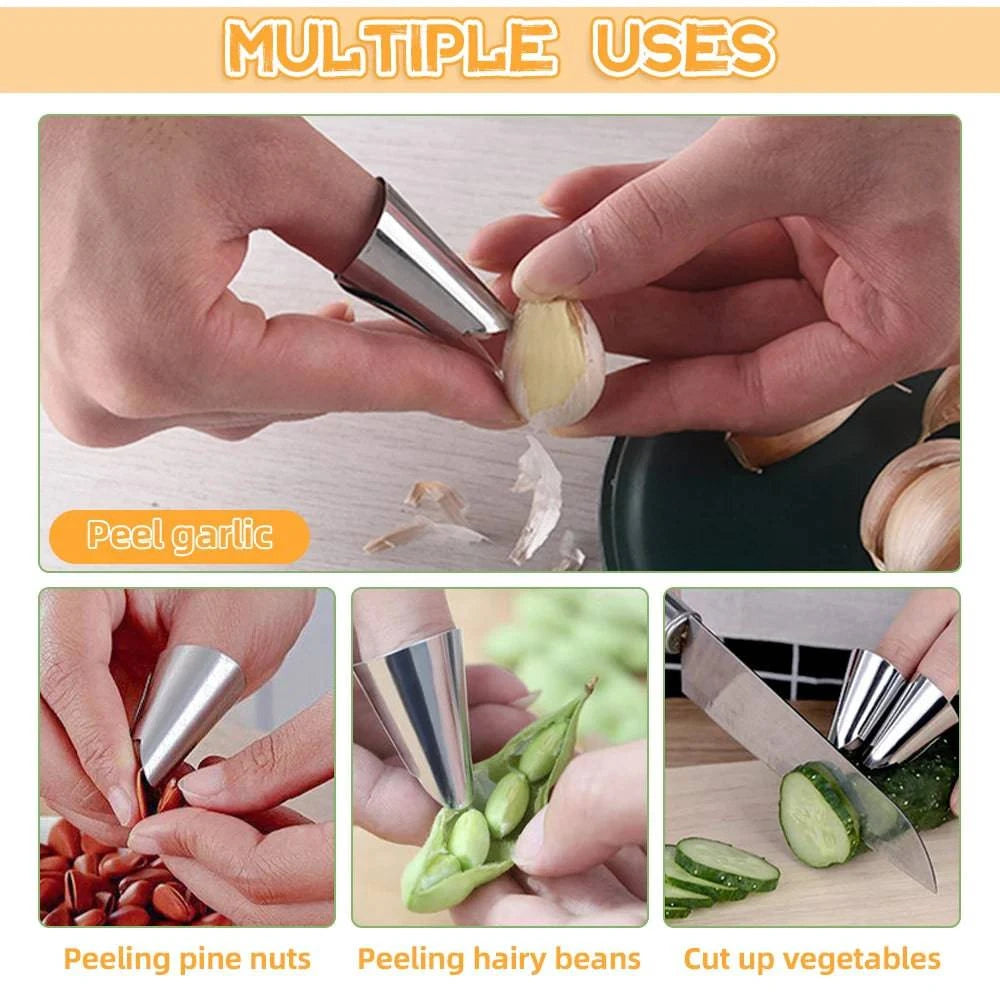 Stainless Steel Finger Guard - Anti-cut Finger Protector for Safe Vegetable Cutting - Kitchen Tool - Home Fads