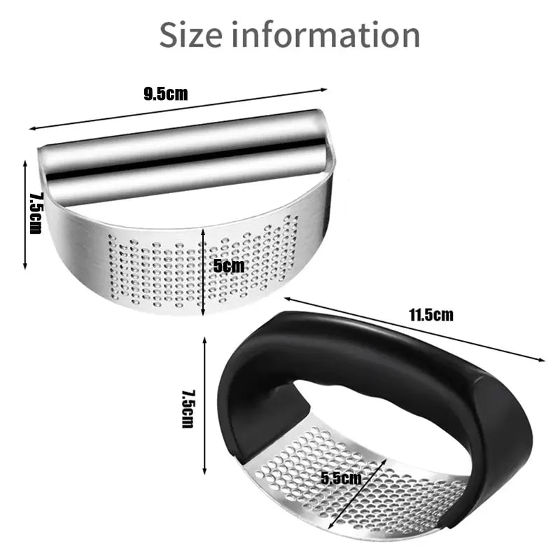 Stainless Steel Garlic Press – Manual Rocker Crusher for Garlic & Ginger – Ergonomic, Easy-to-Clean Kitchen Tool - Home Fads