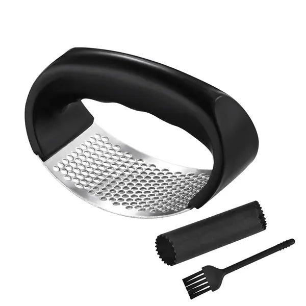 Stainless Steel Garlic Press – Manual Rocker Crusher for Garlic & Ginger – Ergonomic, Easy-to-Clean Kitchen Tool - Home Fads