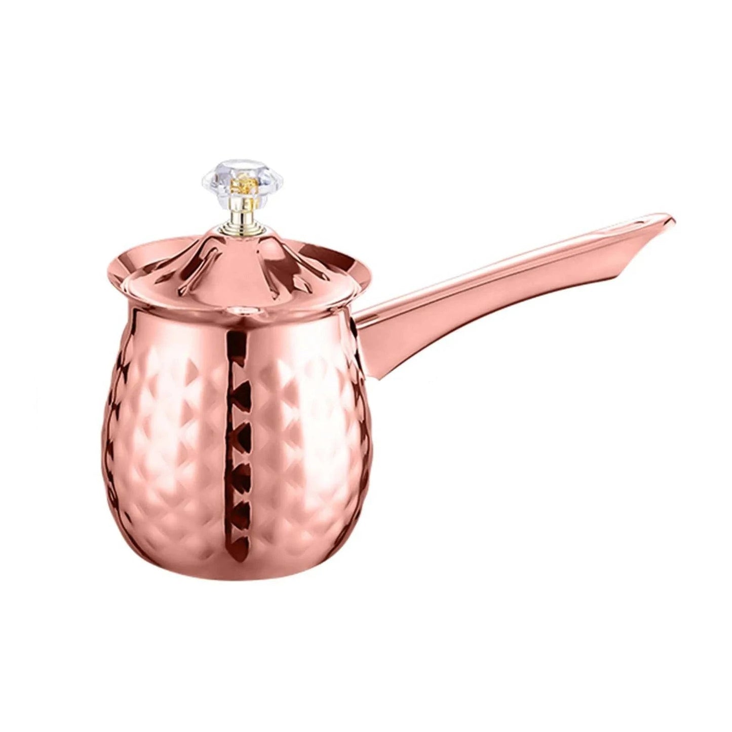 Stainless Steel Turkish Coffee Pot with Lid - Versatile Kitchen Tool for Frothing, Melting - Silver, Gold, Rose Gold - Multiple Sizes - Home Fads