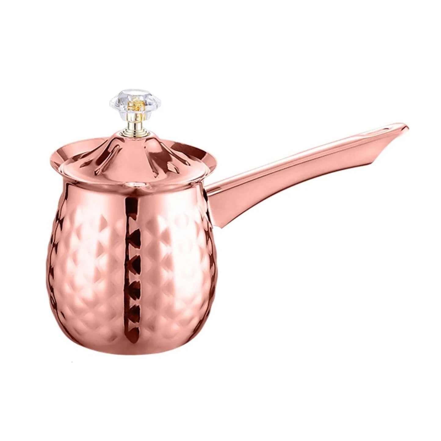 Stainless Steel Turkish Coffee Pot with Lid - Versatile Kitchen Tool for Frothing, Melting - Silver, Gold, Rose Gold - Multiple Sizes - Home Fads