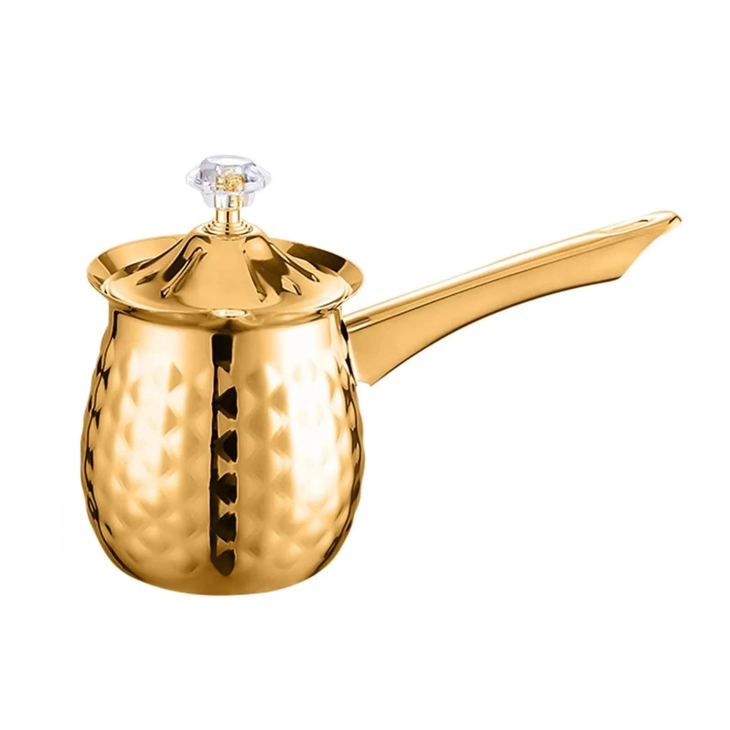 Stainless Steel Turkish Coffee Pot with Lid - Versatile Kitchen Tool for Frothing, Melting - Silver, Gold, Rose Gold - Multiple Sizes - Home Fads