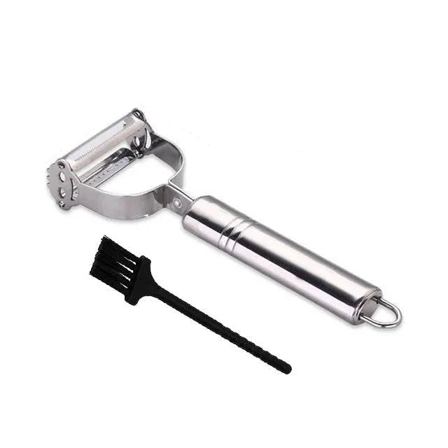 Stainless Steel Vegetable Cutter, Slicer & Peeler - Multifunctional Kitchen Tool - Small/Large Sizes - Suitable for Various Fruits & Vegetables - Home Fads