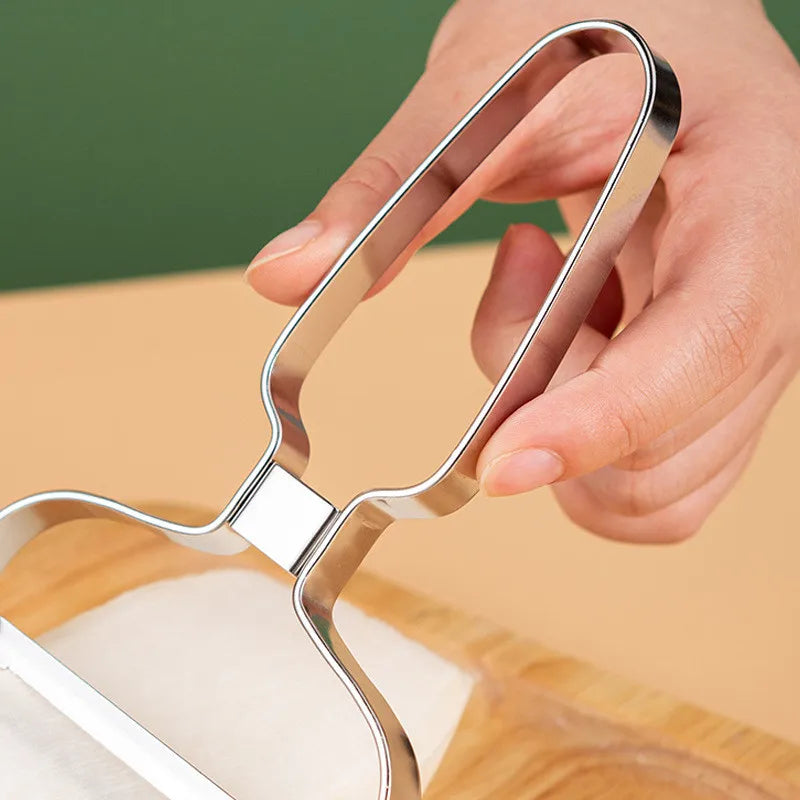 Stainless Steel Vegetable & Fruit Peeler – Wide Mouth Cabbage, Potato, and Salad Slicer with Ergonomic Non-Slip Handle - Home Fads