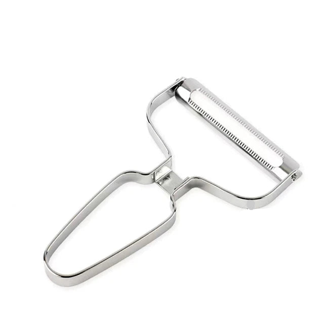 Stainless Steel Vegetable & Fruit Peeler – Wide Mouth Cabbage, Potato, and Salad Slicer with Ergonomic Non-Slip Handle - Home Fads