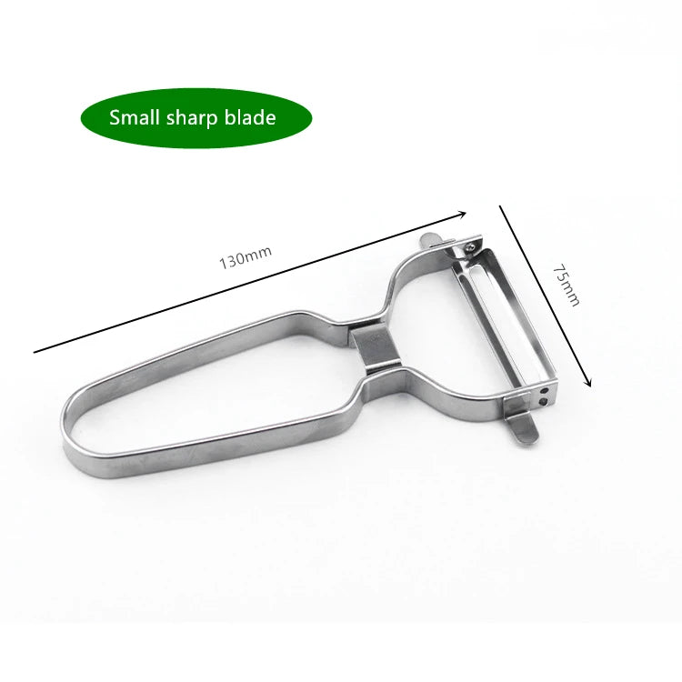 Stainless Steel Vegetable & Fruit Peeler – Wide Mouth Cabbage, Potato, and Salad Slicer with Ergonomic Non-Slip Handle - Home Fads