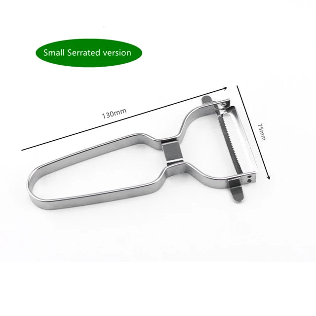 Stainless Steel Vegetable & Fruit Peeler – Wide Mouth Cabbage, Potato, and Salad Slicer with Ergonomic Non-Slip Handle - Home Fads