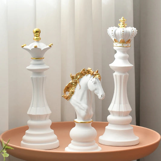 Strategic Elegance: Chess Resin Sculptures for Stylish Home Accents - Home Fads