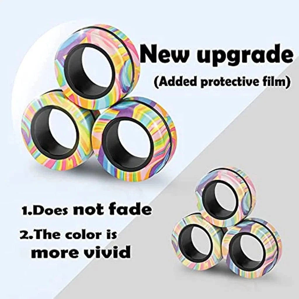 Stress Relief Fidget Rings Set - Fun Focus Tool for All Ages (3PCS) - Home Fads
