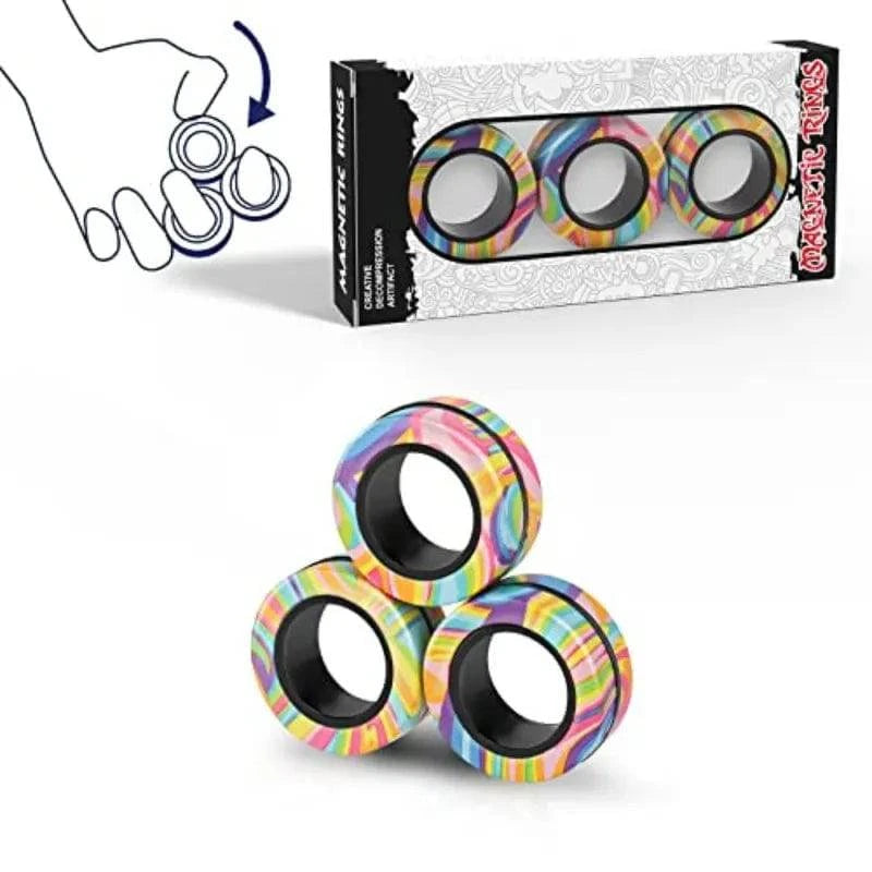 Stress Relief Fidget Rings Set - Fun Focus Tool for All Ages (3PCS) - Home Fads