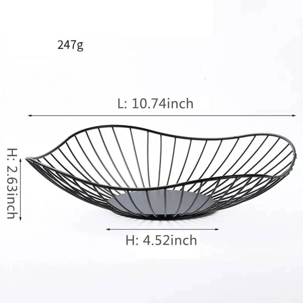 Stylish Metal Wire Fruit Basket: Choose from Four Unique Designs for Sophisticated Dining Table Decor in Black or Gold - Home Fads
