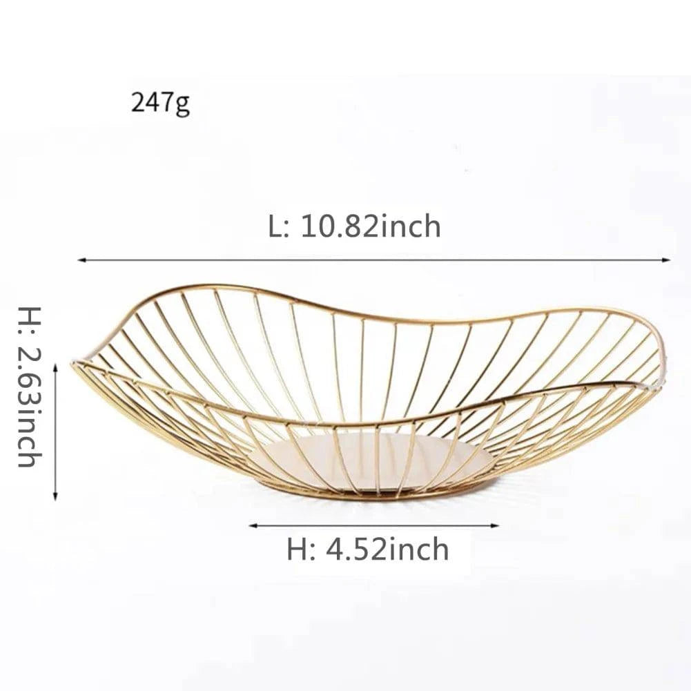 Stylish Metal Wire Fruit Basket: Choose from Four Unique Designs for Sophisticated Dining Table Decor in Black or Gold - Home Fads
