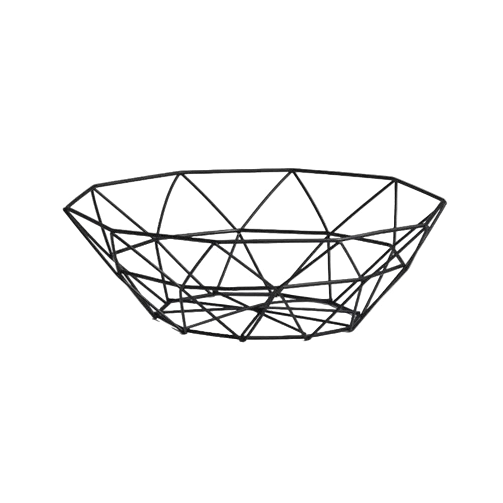 Stylish Metal Wire Fruit Basket: Choose from Four Unique Designs for Sophisticated Dining Table Decor in Black or Gold - Home Fads