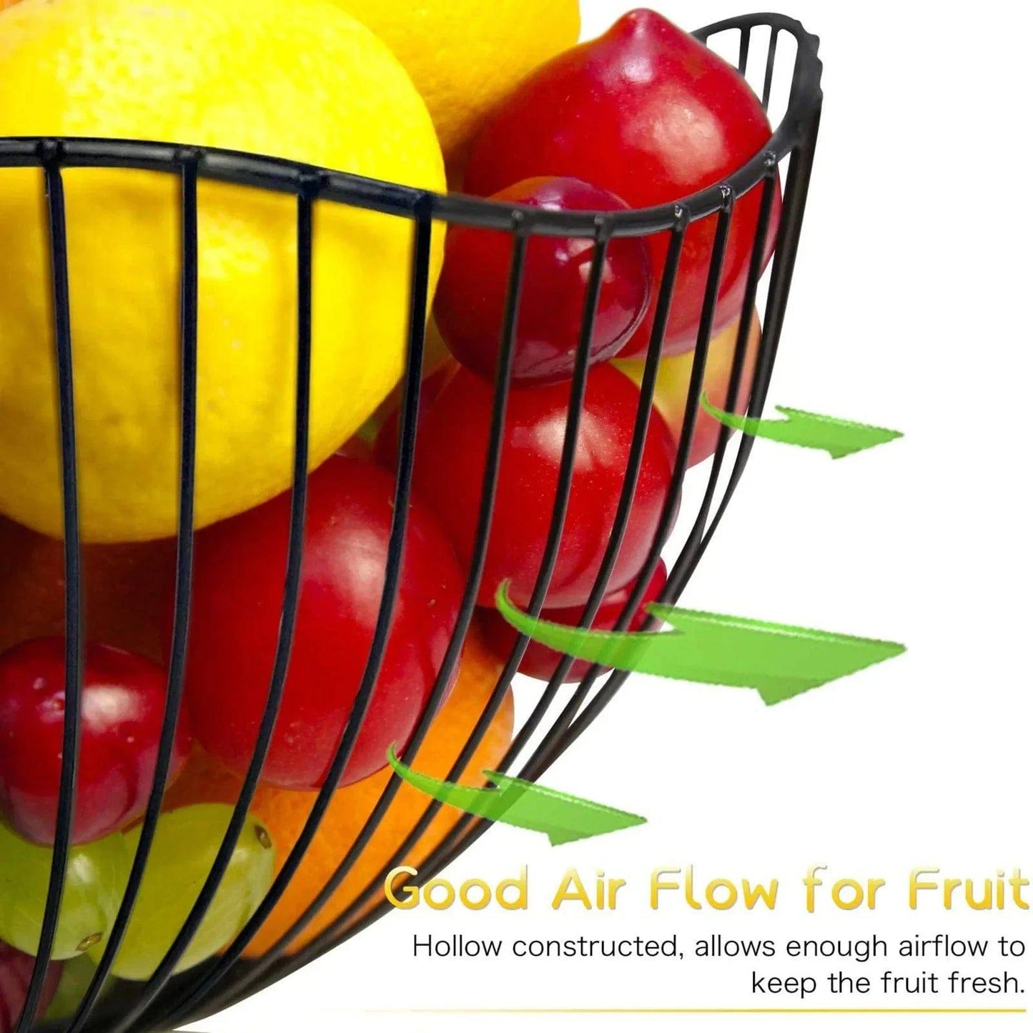 Stylish Metal Wire Fruit Basket: Choose from Four Unique Designs for Sophisticated Dining Table Decor in Black or Gold - Home Fads