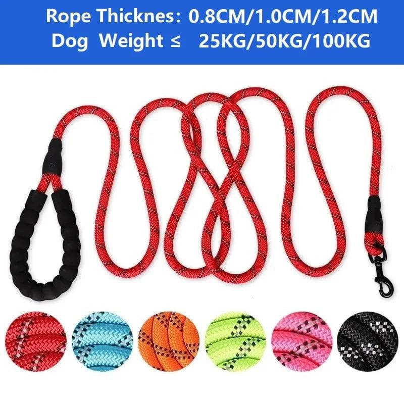 Stylish and Safe Dog Leashes with Soft Handle - Reinforced, quick release, and reflective Nylon Leash for Small, Medium, and Large Dogs - Home Fads