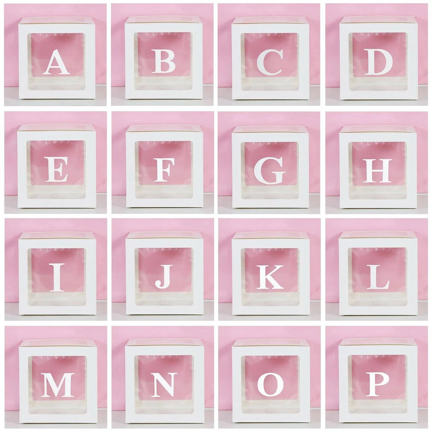 Transparent Letter Balloon Box - Perfect for Baby Showers, Birthdays, Gender Reveals, Weddings, Eid Celebrations, and 1st Birthday Parties - Home Fads