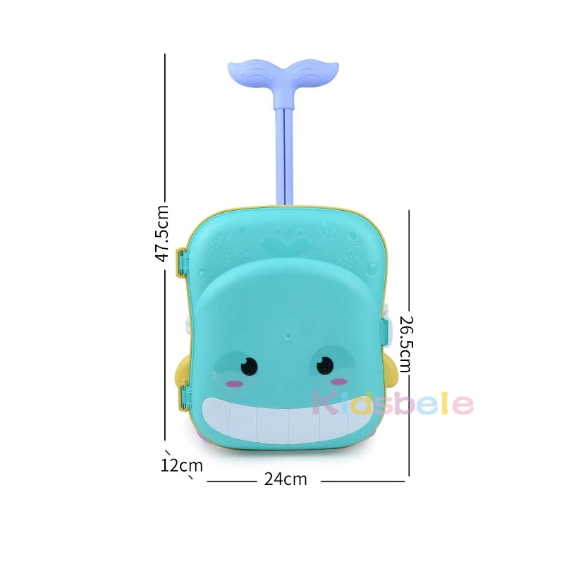 Trolley Beach Toy Set for Kids – Sand and Water Play Kit with Buckets, Molds, Tools & Storage Case - Home Fads
