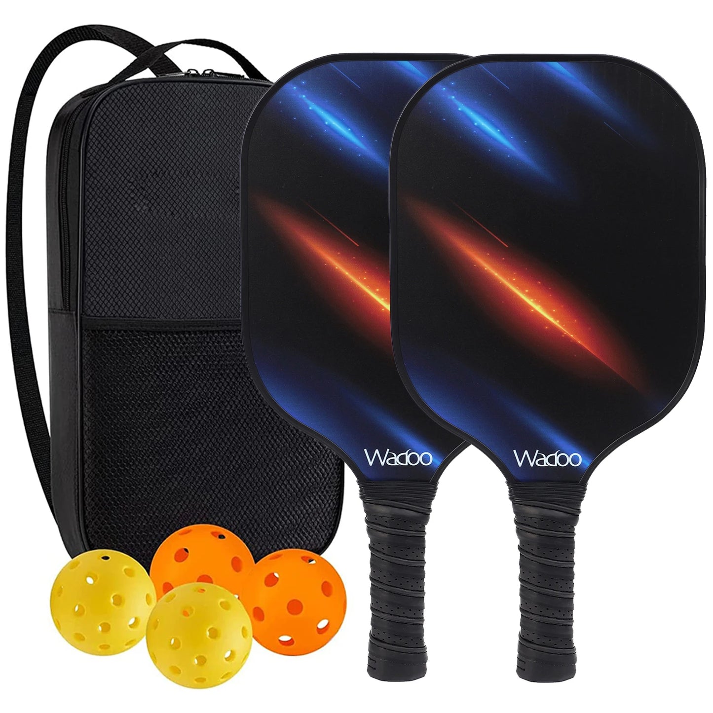 USAPA Approved Pickleball Paddles Set with Honeycomb Core - Includes 4 Balls, Portable Racquet Cover, and Carrying Bag - Indoor/Outdoor Gift Kit - Home Fads