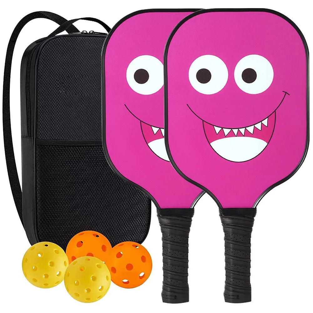 USAPA Approved Pickleball Paddles Set with Honeycomb Core - Includes 4 Balls, Portable Racquet Cover, and Carrying Bag - Indoor/Outdoor Gift Kit - Home Fads