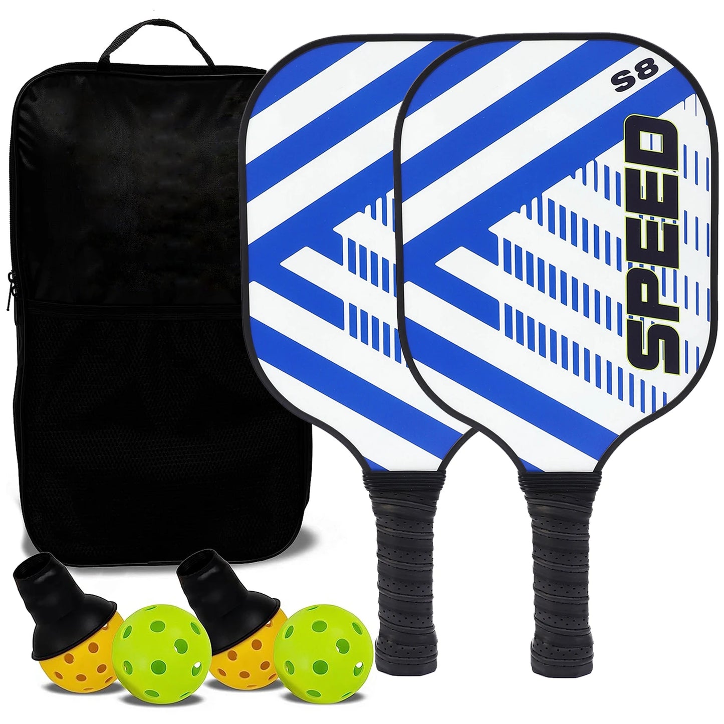 USAPA Approved Pickleball Paddles Set with Honeycomb Core - Includes 4 Balls, Portable Racquet Cover, and Carrying Bag - Indoor/Outdoor Gift Kit - Home Fads