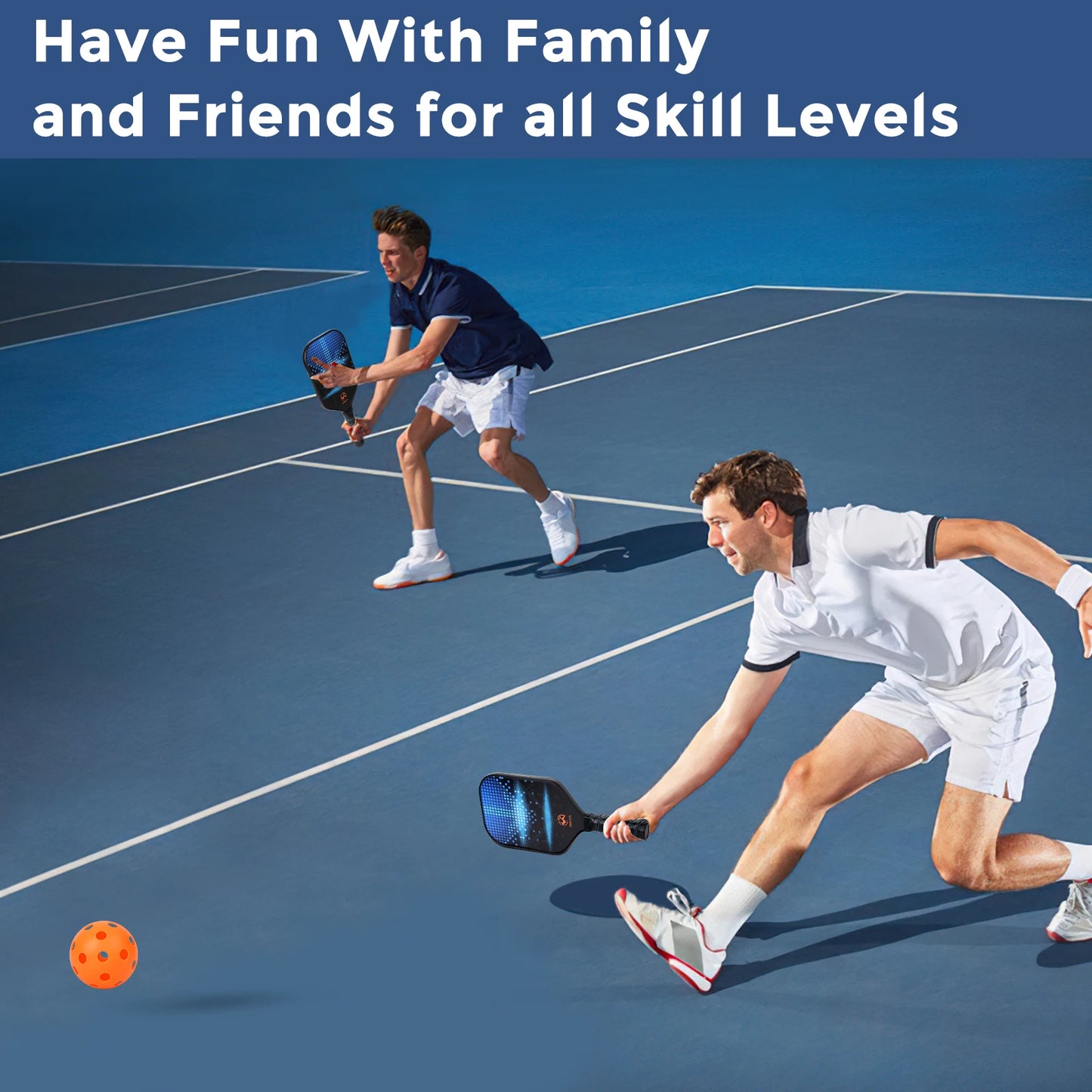 USAPA Approved Pickleball Paddles Set with Honeycomb Core - Includes 4 Balls, Portable Racquet Cover, and Carrying Bag - Indoor/Outdoor Gift Kit - Home Fads
