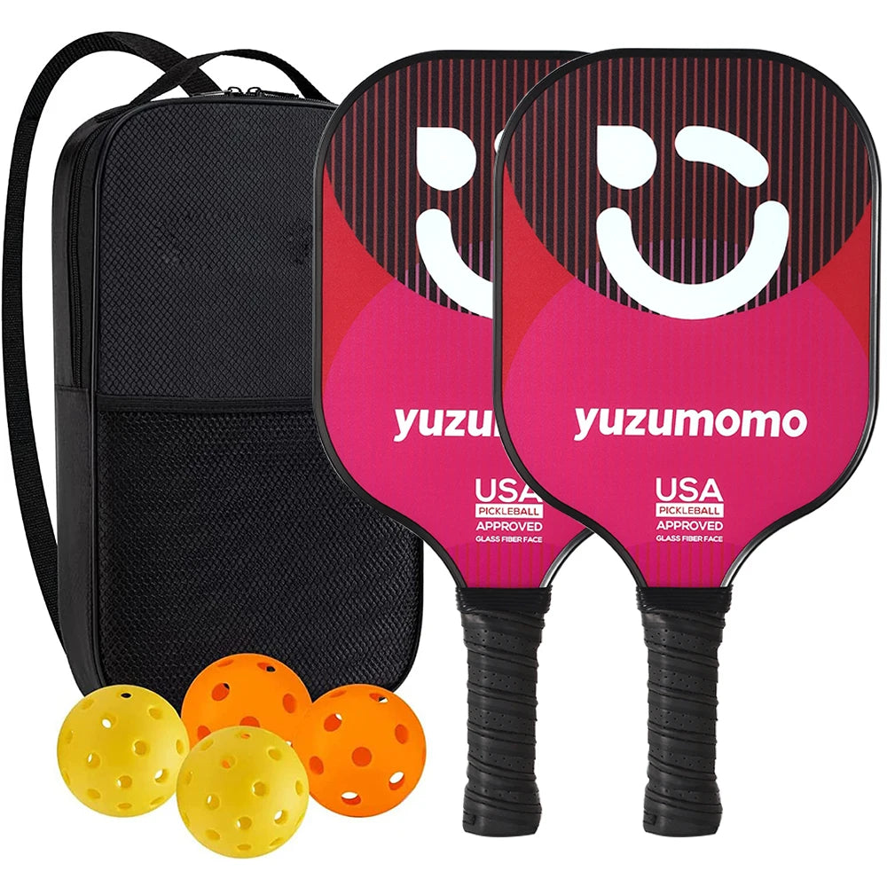 USAPA Approved Pickleball Paddles Set with Honeycomb Core - Includes 4 Balls, Portable Racquet Cover, and Carrying Bag - Indoor/Outdoor Gift Kit - Home Fads