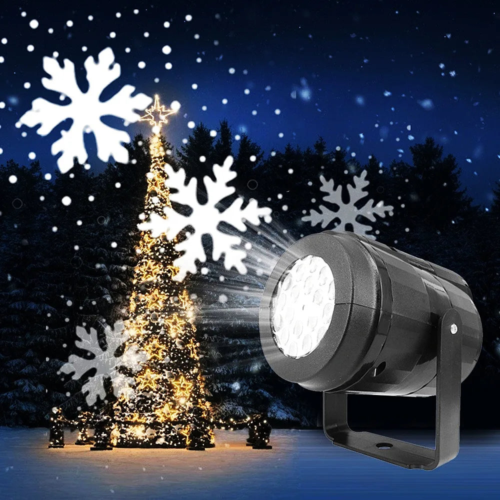 USB-Powered LED Snowflake Projector – Winter Holiday Light Show for Outdoor and Indoor Celebrations - Home Fads