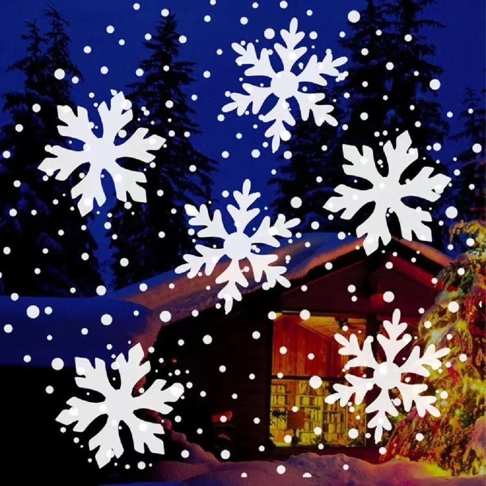 USB-Powered LED Snowflake Projector – Winter Holiday Light Show for Outdoor and Indoor Celebrations - Home Fads