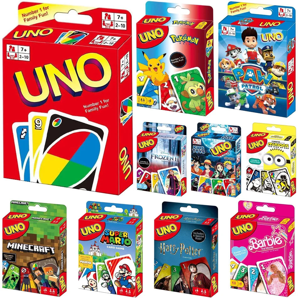 Uno Card Game – Themed Edition with Harry Potter, Frozen, Super Mario & More – Perfect for Adults and Kids, Ideal Birthday Gift - Home Fads
