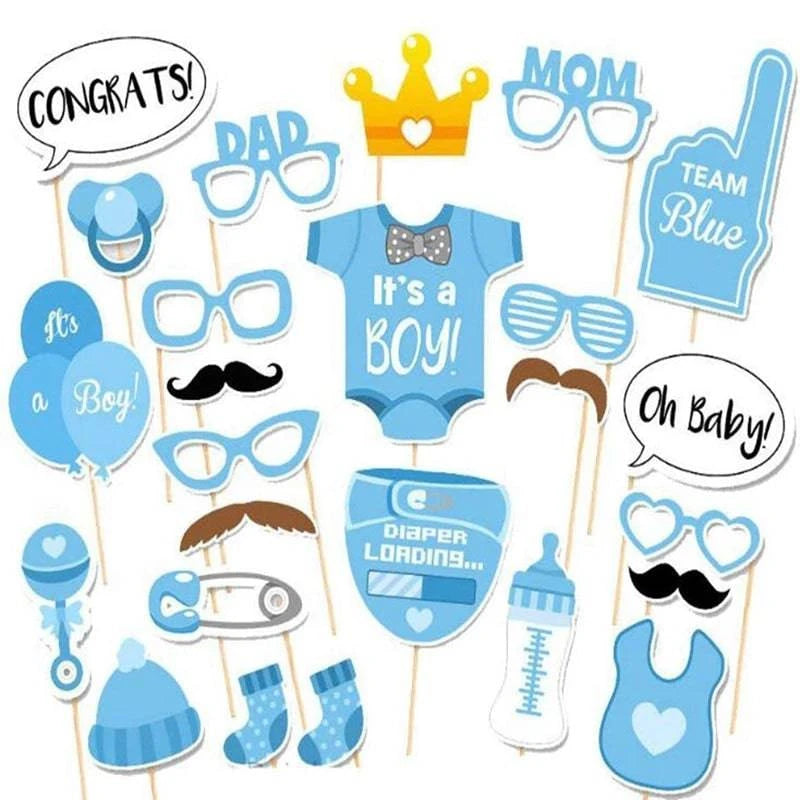 Versatile Baby Shower and Gender Reveal Party Decor Sets - Multiple Varieties Including Balloons, Banners, Photo Props, and More - Home Fads